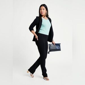 Betabrand Women's Classic Straight Leg Yoga Dress Casual Heavyweight Black Sz 2X